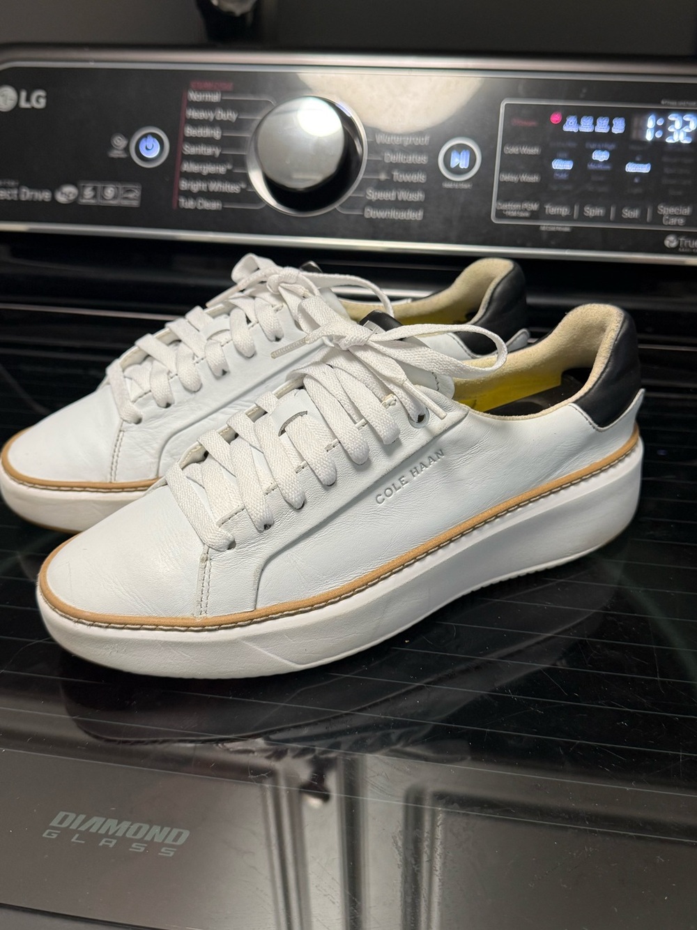 Cole Haan Grandpro Topspin Leather Sneakers White/Tan Women’s Size: 7M (W22707) - Picture 4 of 14